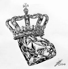 Tatuaże damskie - diament