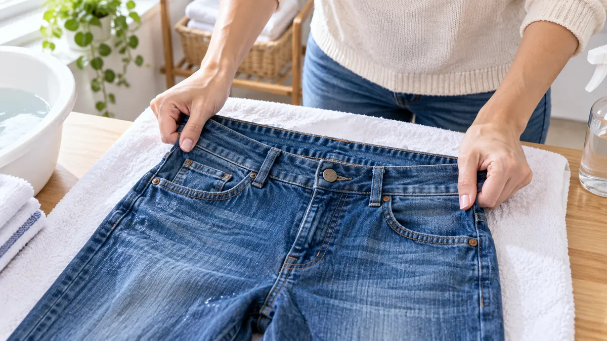 Delikatne dopasowywanie jeansów bez niszczenia materiału